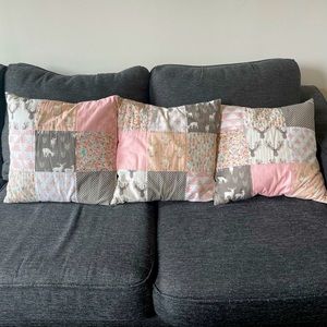 Handmade 18” Patchwork Pillow Covers